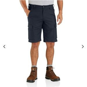 Carhartt Force Relaxed Fit Ripstop Cargo Work Short Navy—Size 44